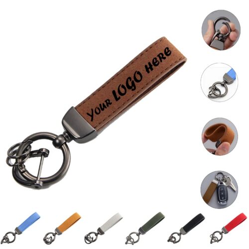 Belt Clip Keychain With Debossed Logo
