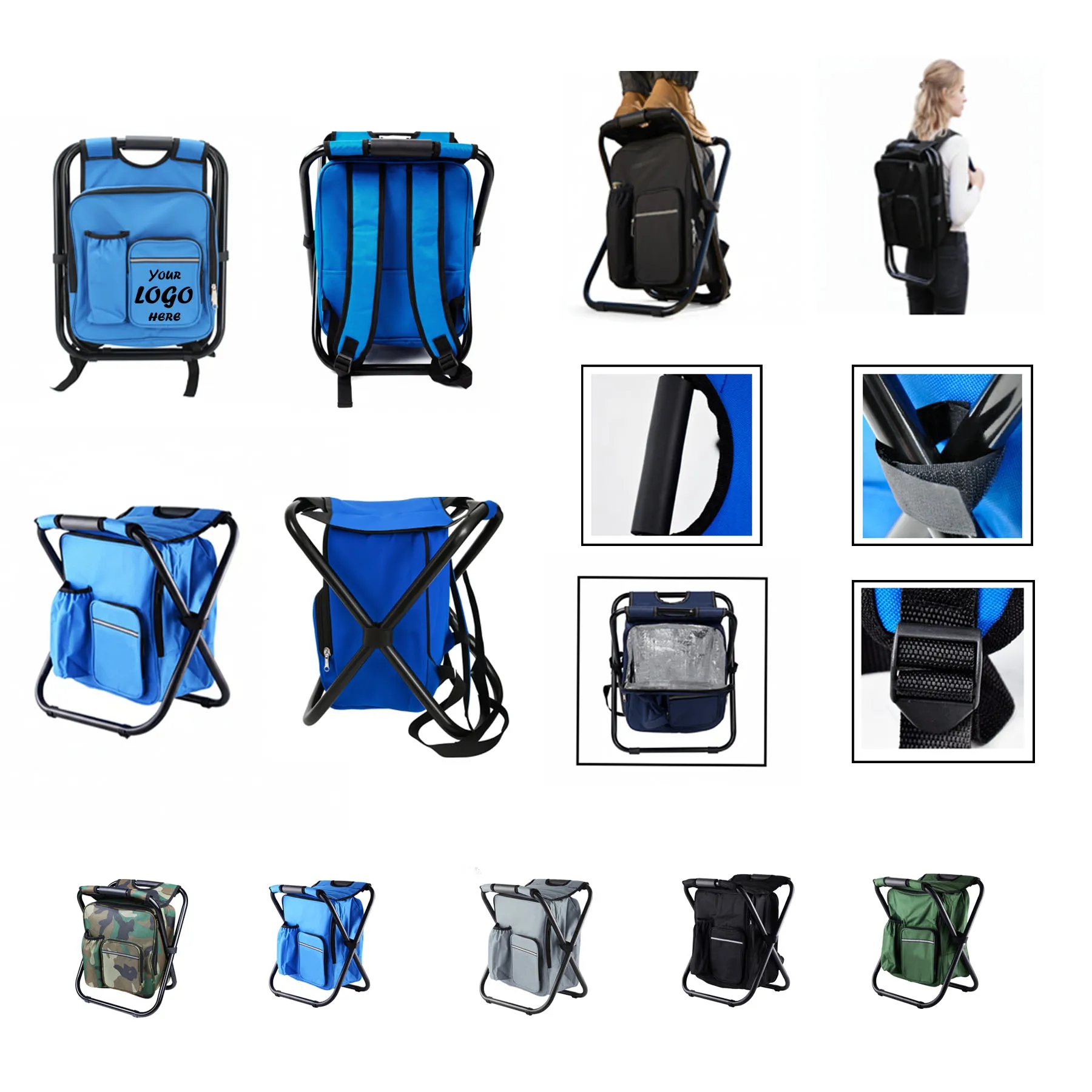 Foldable Cooler Backpack Stool