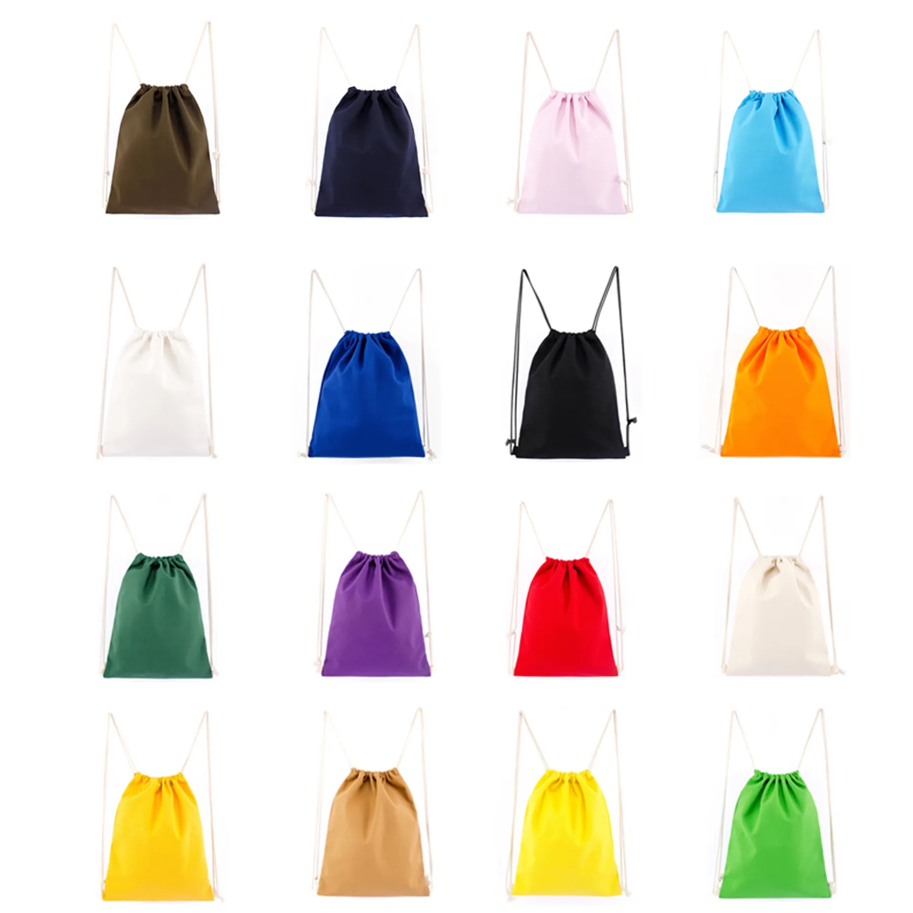 Cotton Canvas Drawstring Backpack - Image 3