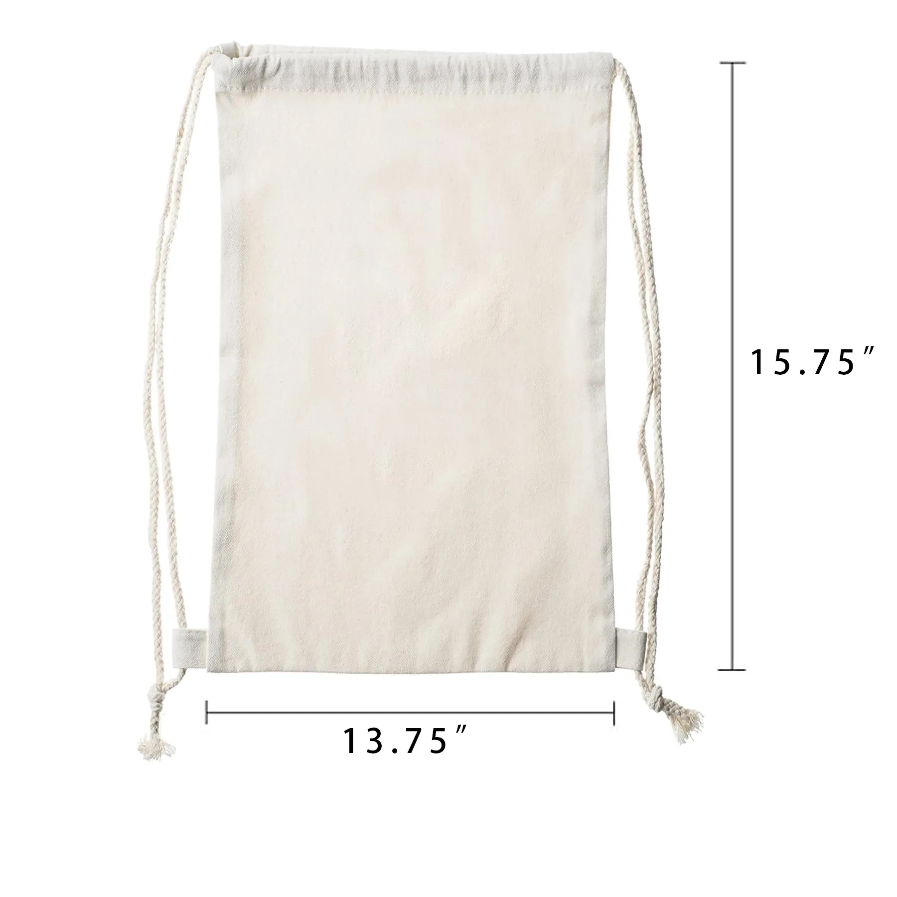 Cotton Canvas Drawstring Backpack - Image 2