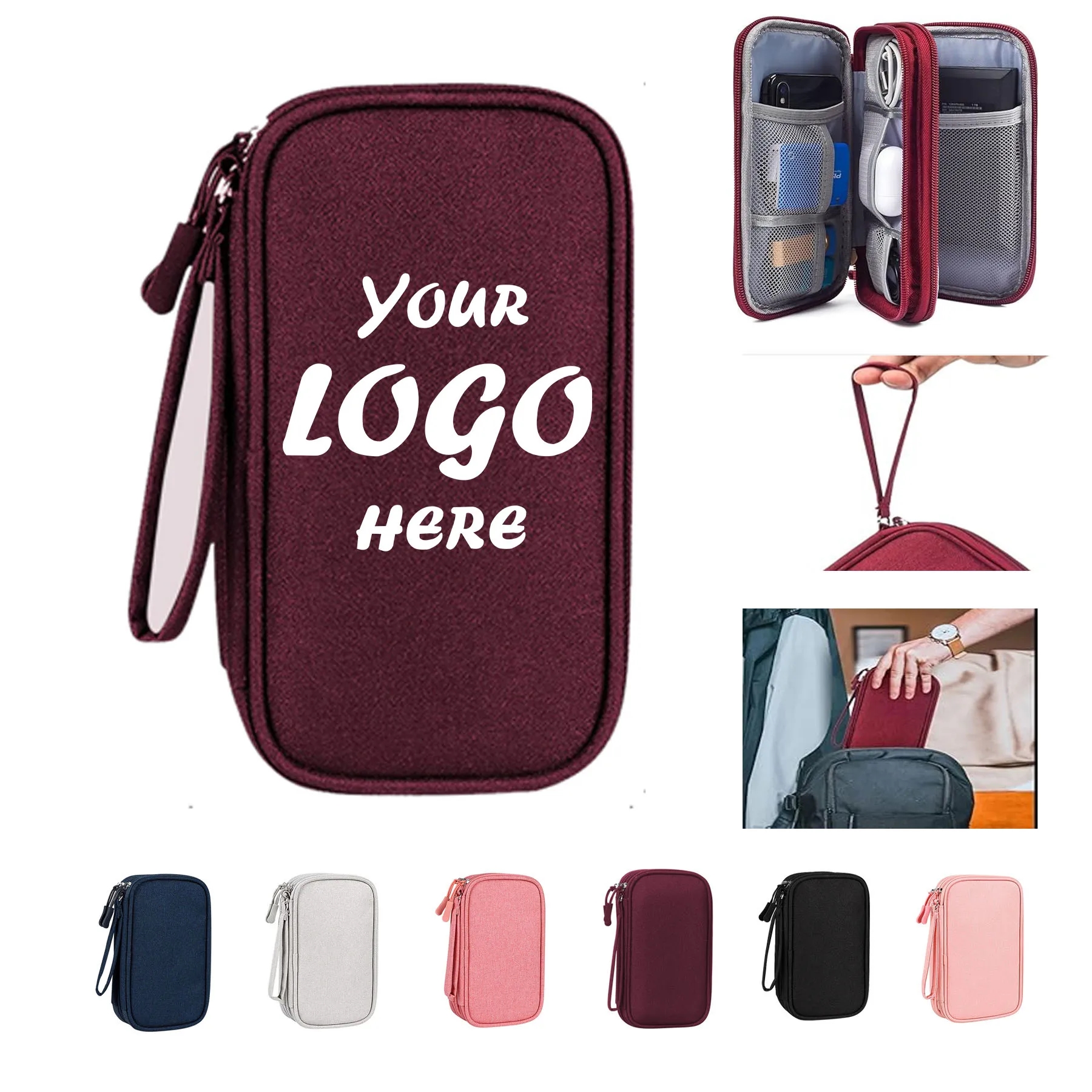 Cable Organizer Pouch w/ Strap