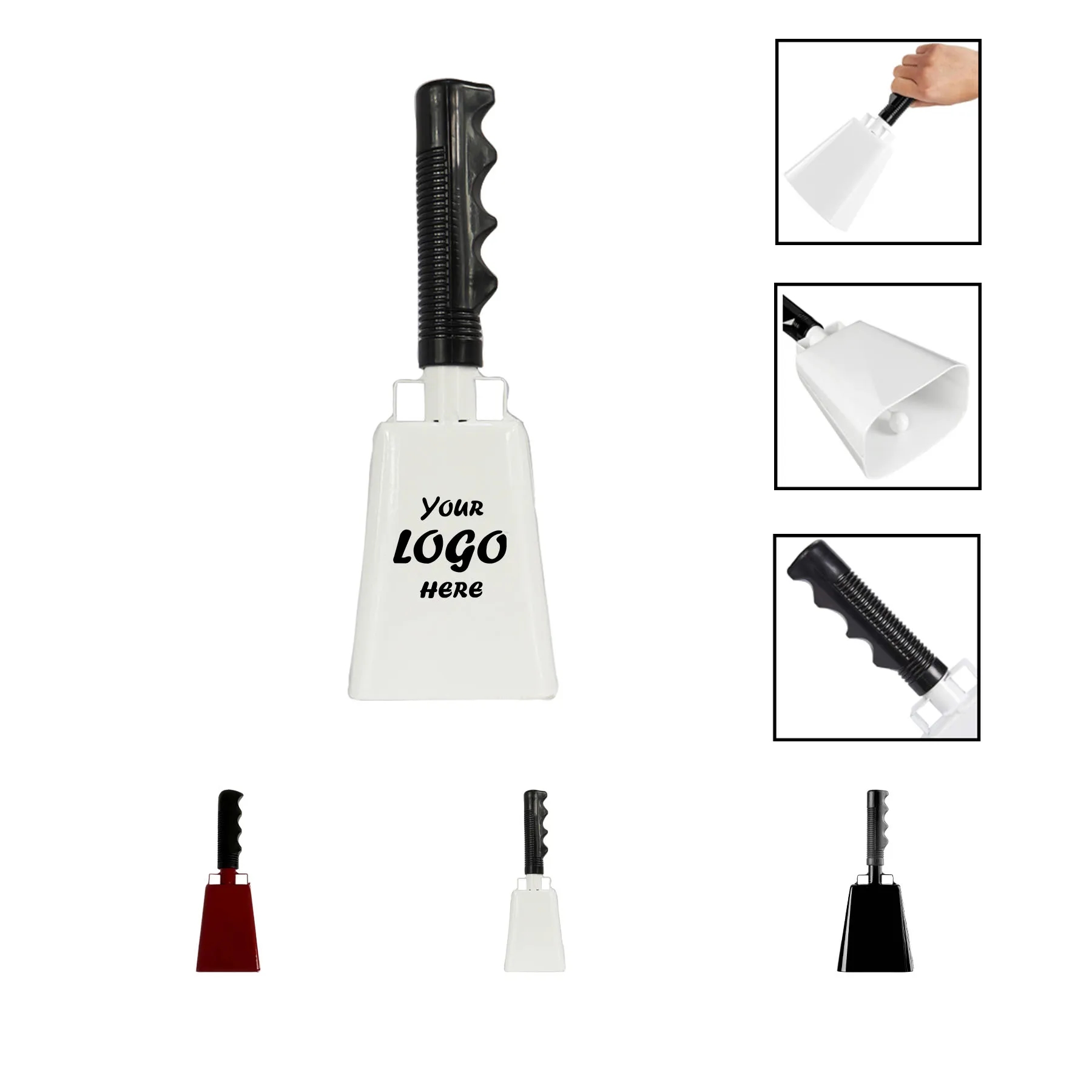 Cowbell Noisemaker W/ Grip Handle