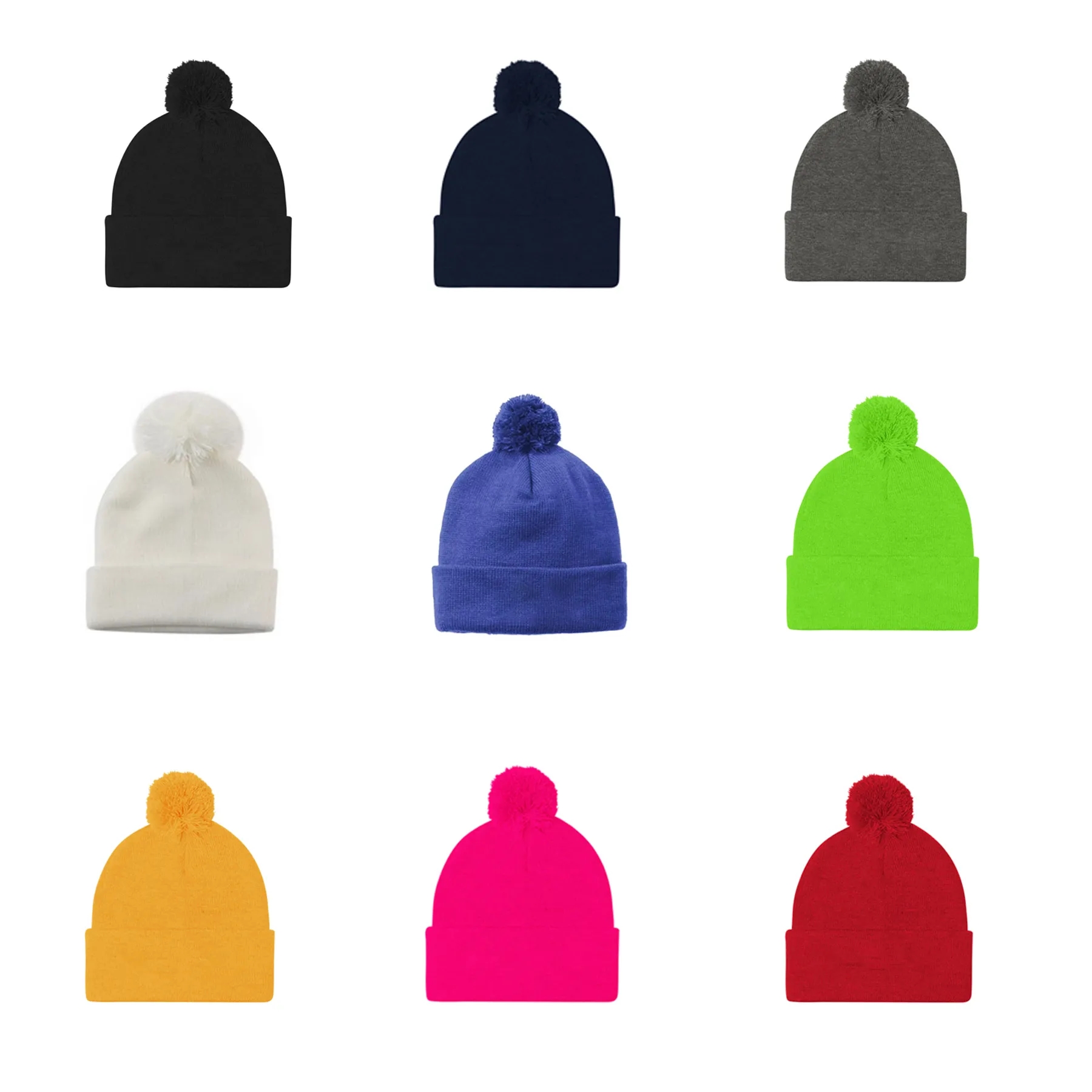 Custom Acrylic Pom-Pom Beanie - Image 3