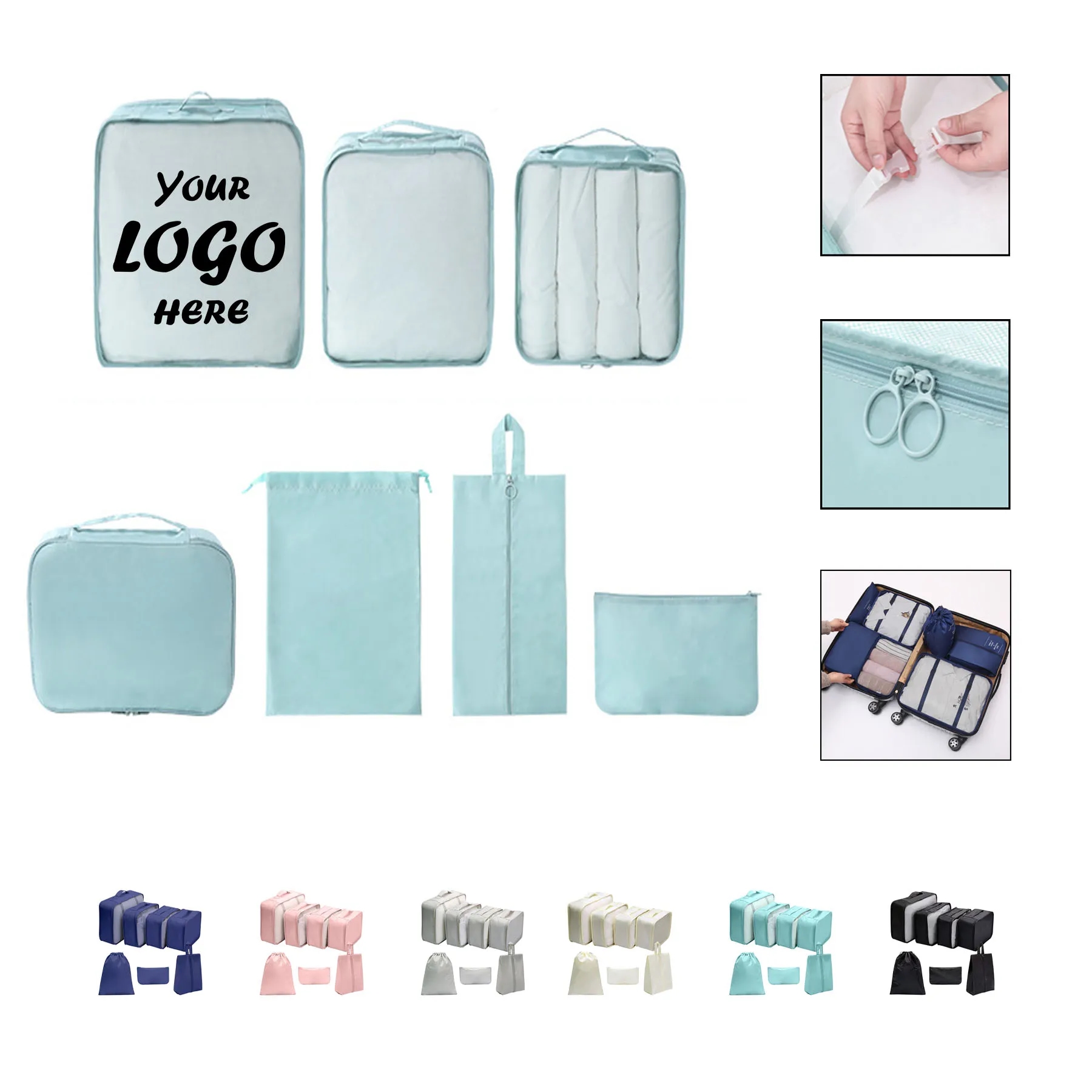 7-Piece Travel Packing Cube Set