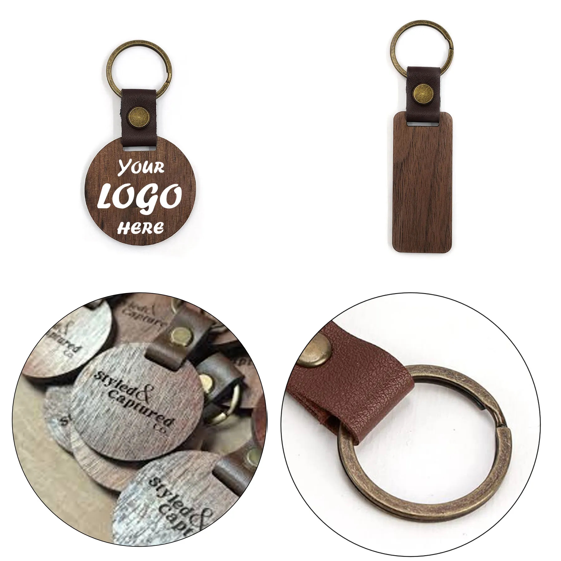 Peach-Wood Keychain