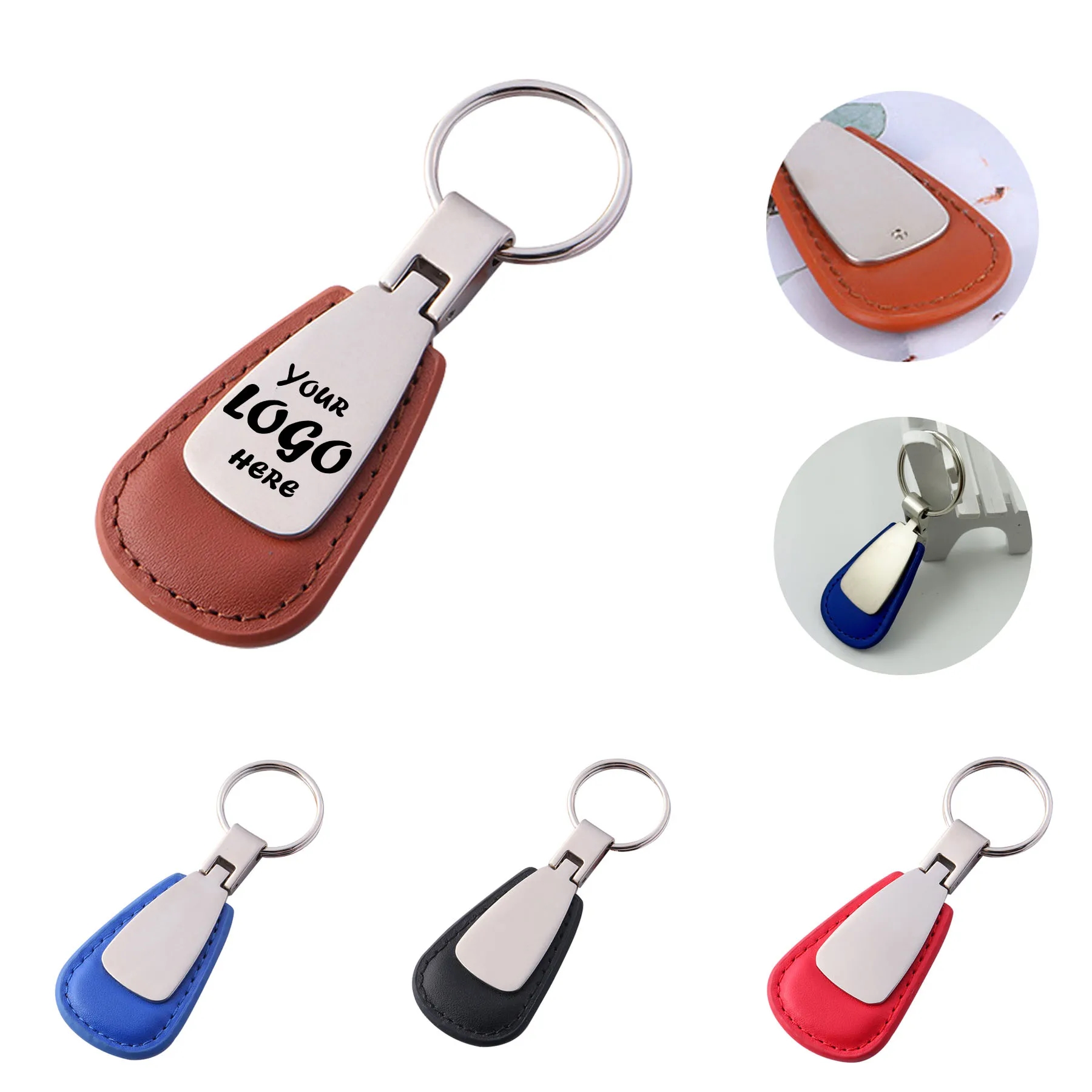 PU Drop Shaped Keychain