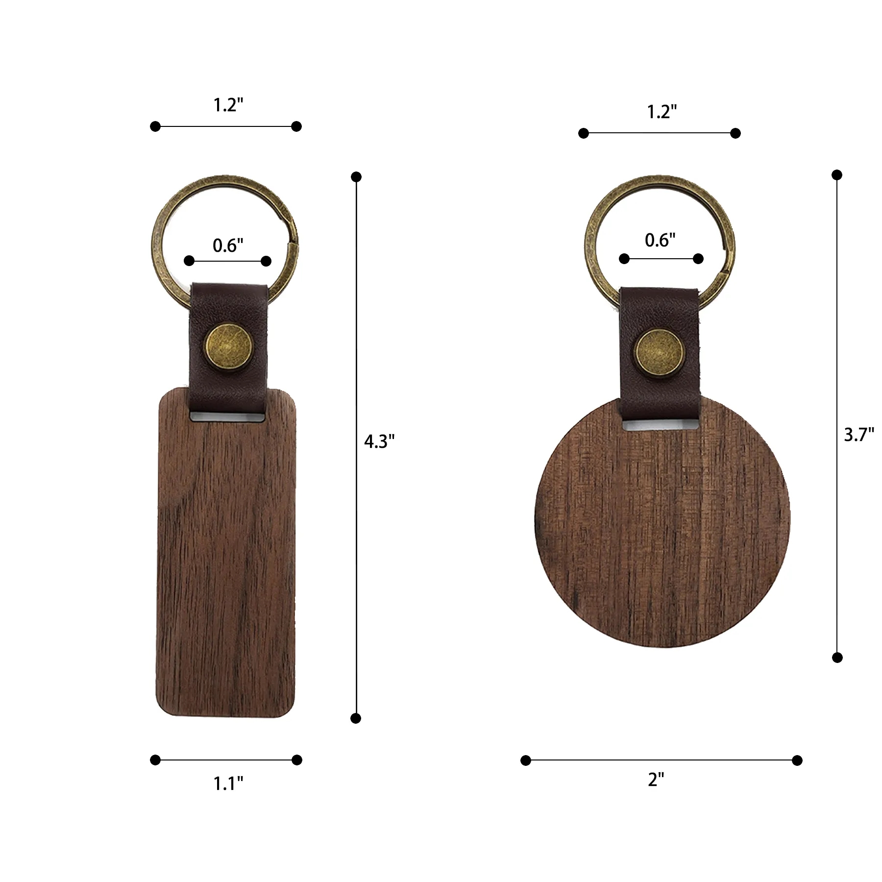 Peach-Wood Keychain - Image 2