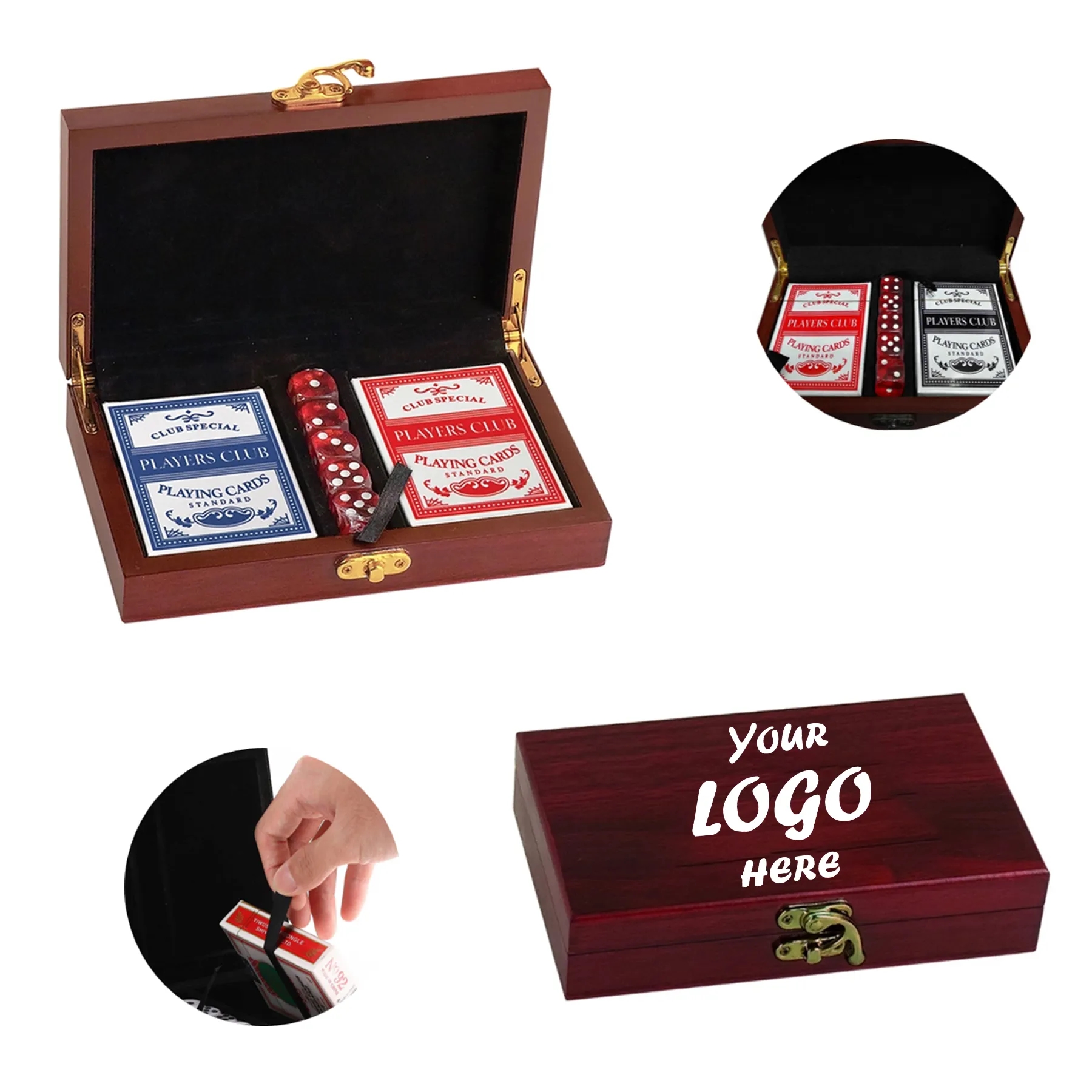 Rosewood Card & Dice Set