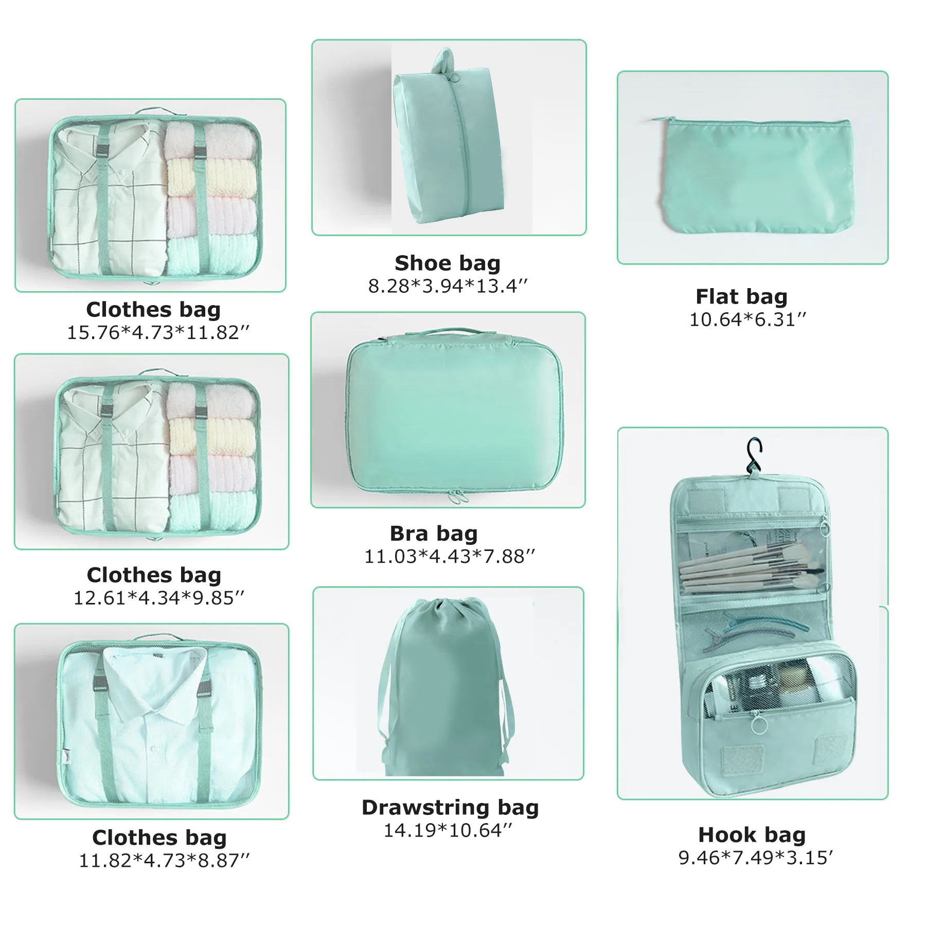8-Piece Packing Cube Set - Image 2