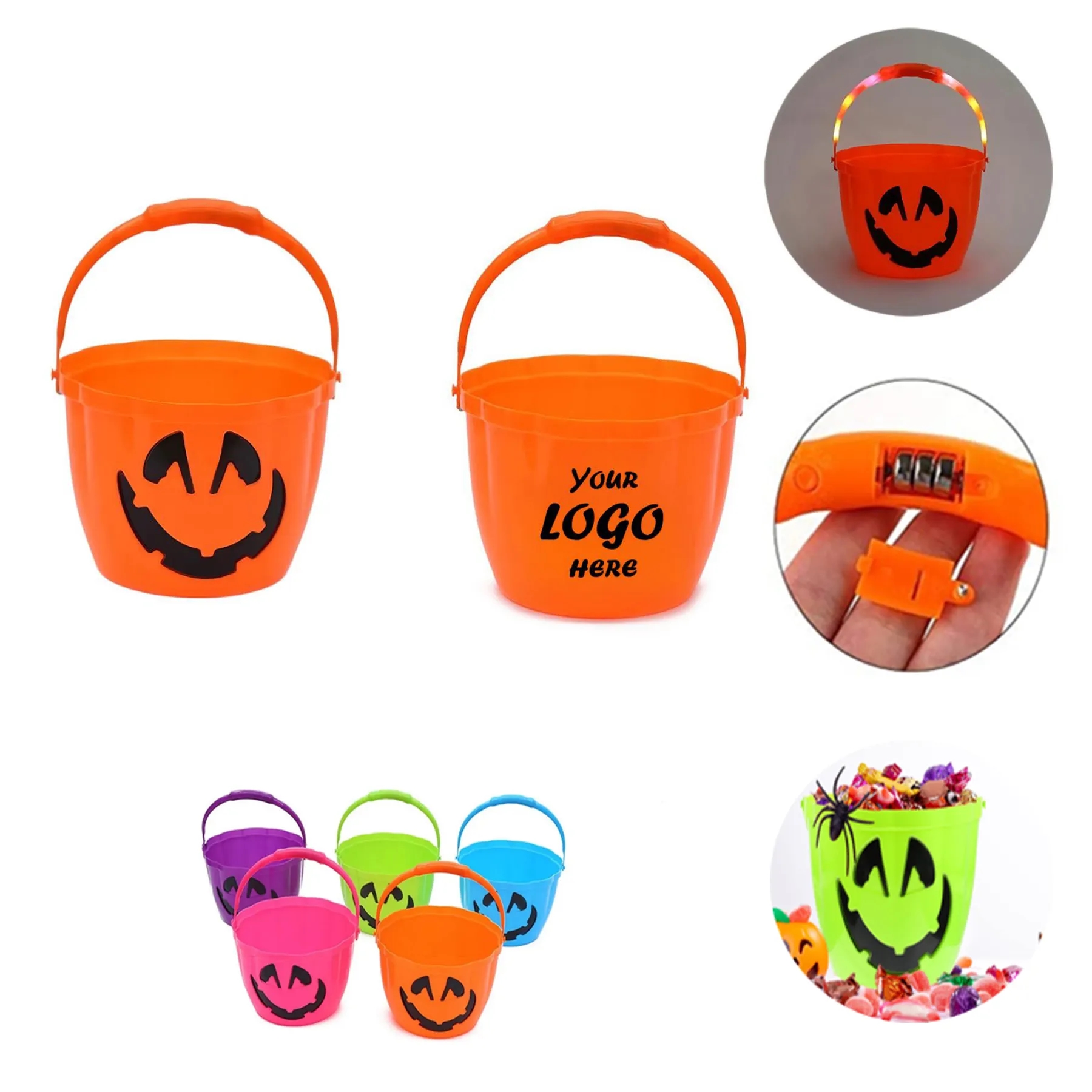 Light-Up Pumpkin Candy Bucket
