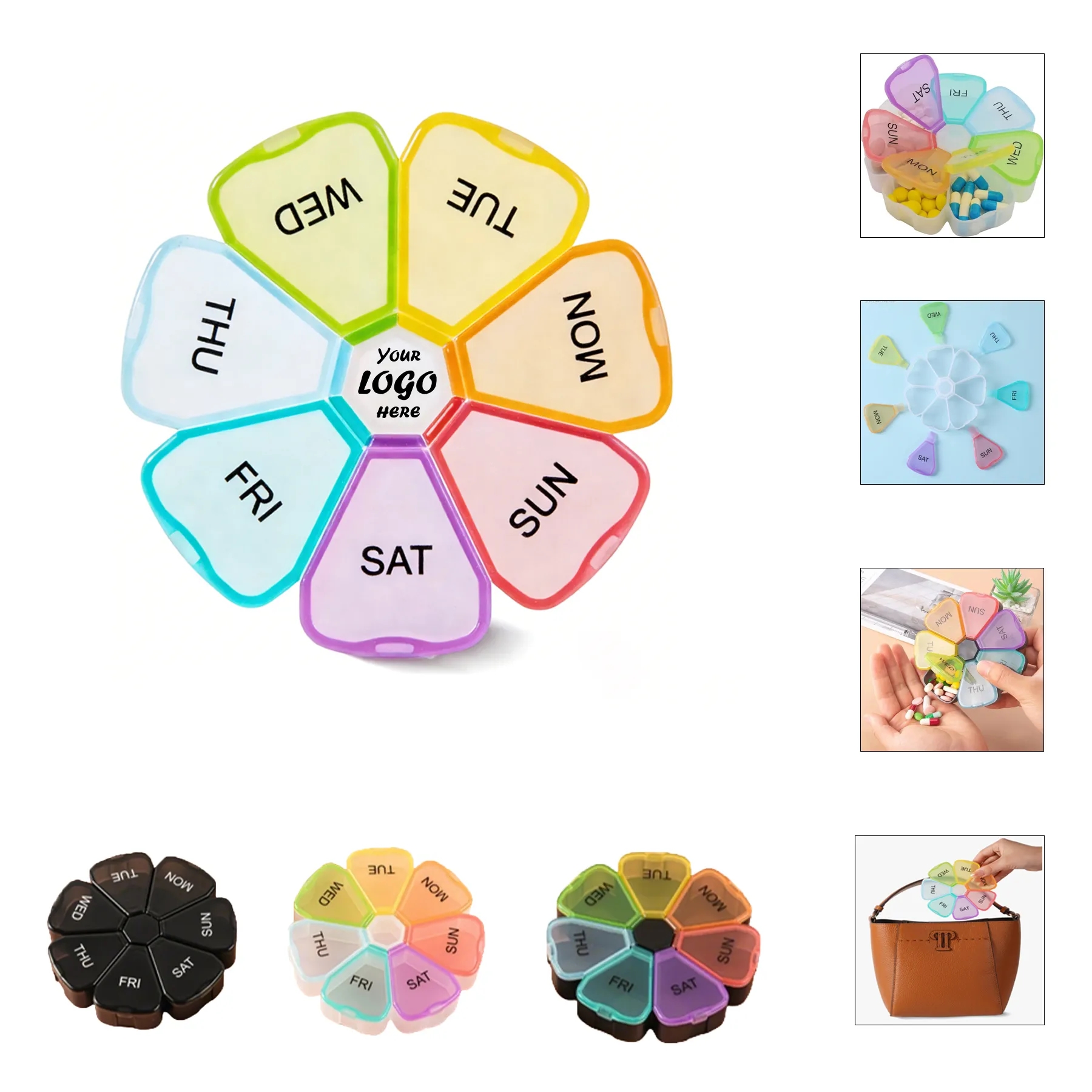 7-Day Flower Pill Organizer