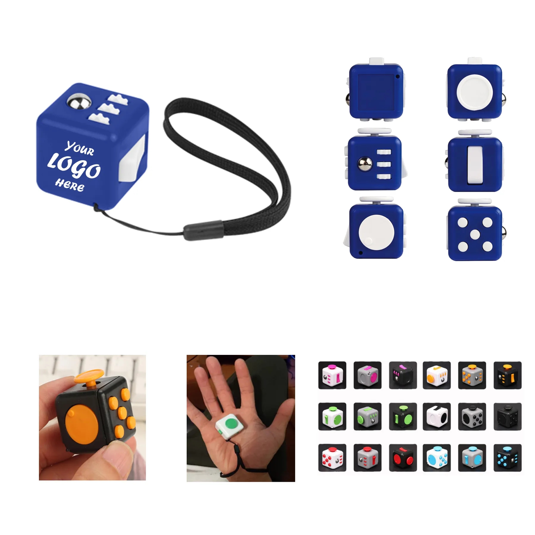 1.25" Fidget Cube Keychain