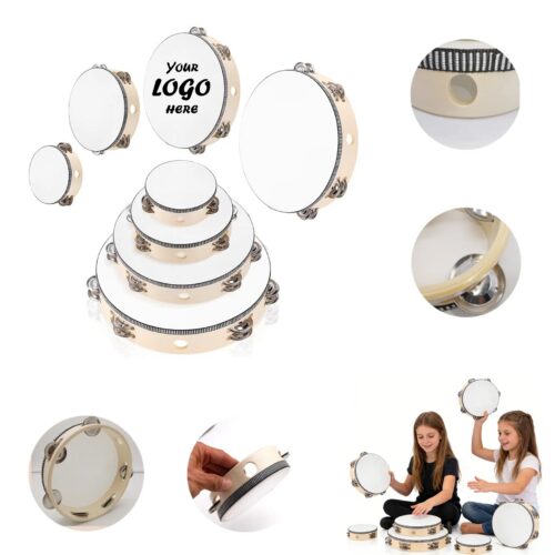 Wood Frame Handheld Tambourine