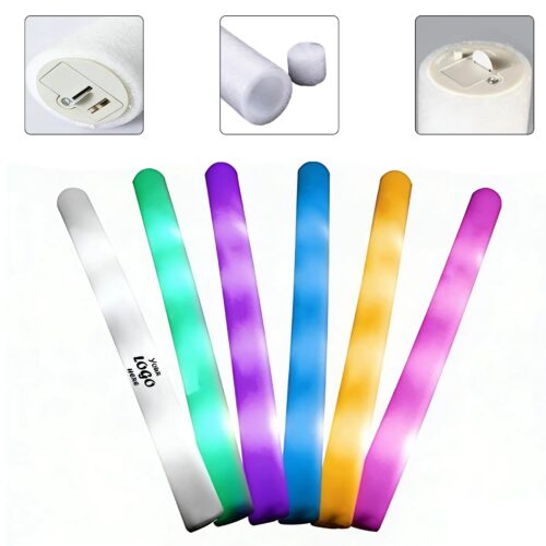 Battery-Powered Foam Glow Sticks W/ On Off Switch