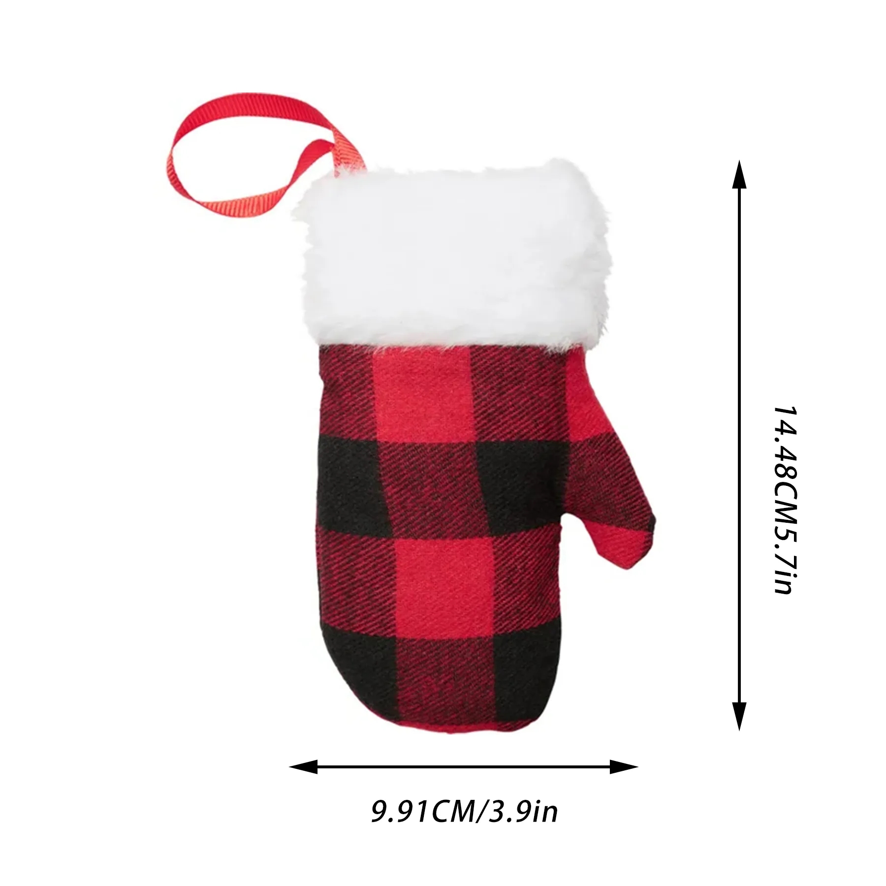 Buffalo Plaid Mitten Gift Card Christmas Ornament - Image 2