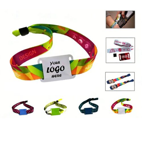 RFID Polyester Wristband With PVC NFC Card
