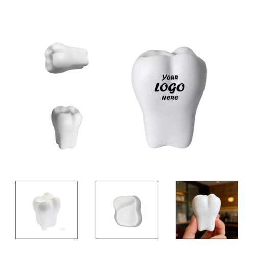 Dental Tooth Stress Ball With Custom Pad Print Branding