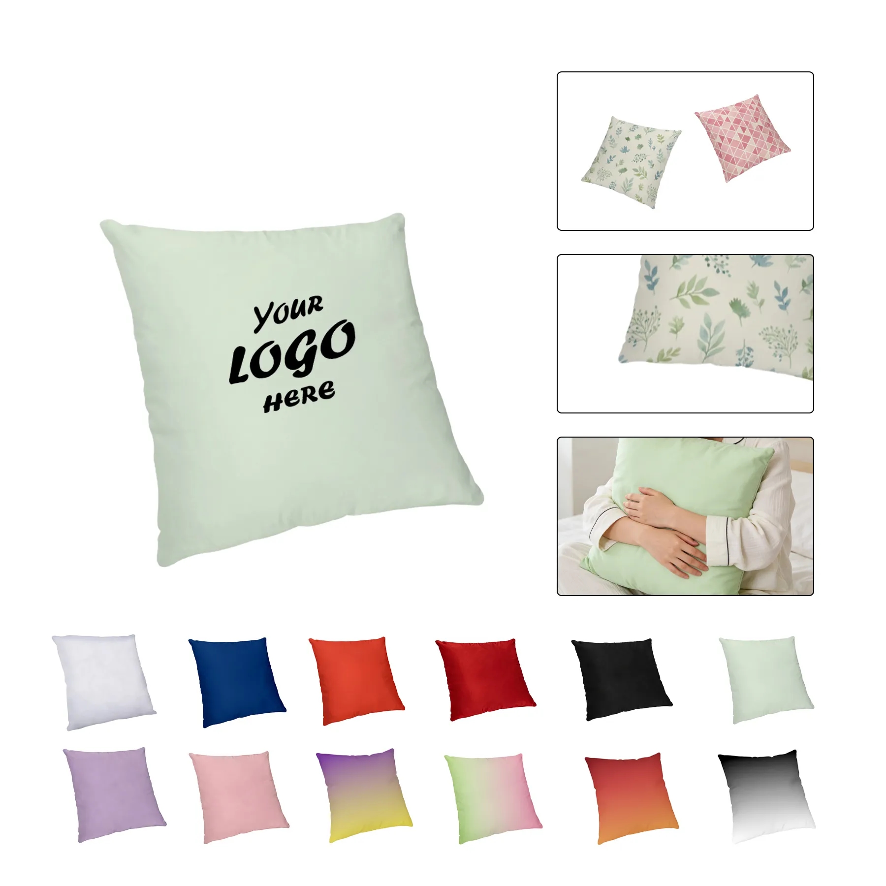 18in Square Full-Color Sublimated Polyester Throw Pillow
