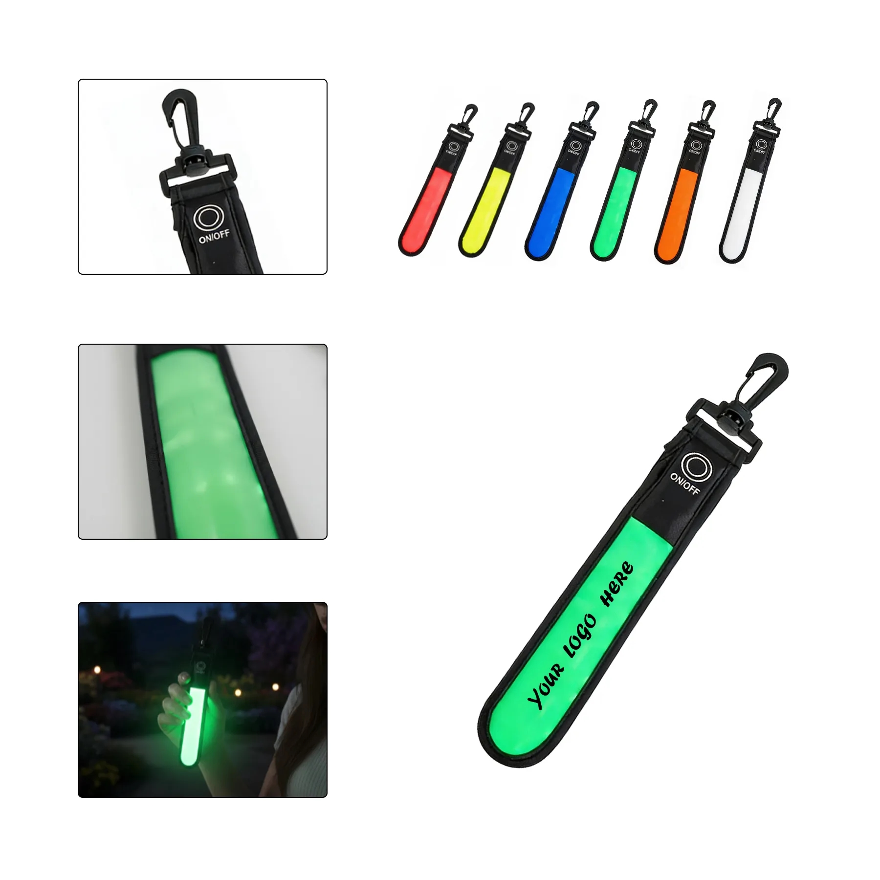 LED Reflective Safety Strip With Swivel Clip