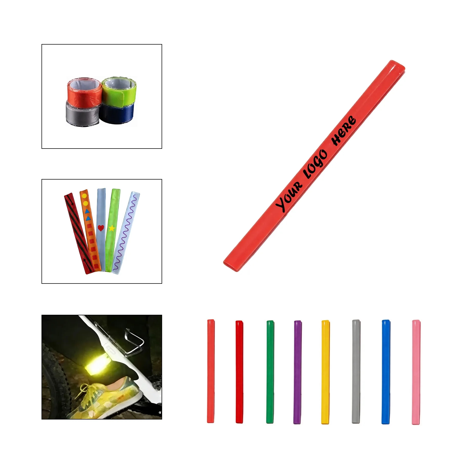 Reflective Bicycle Safety Wrap Strap Stripe