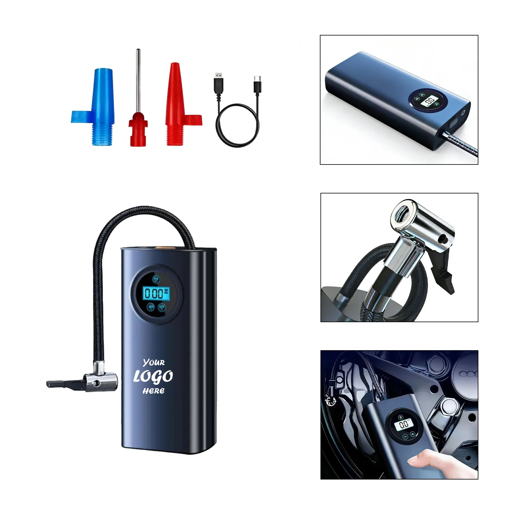 Portable Smart Digital Tire Inflator With LCD Screen