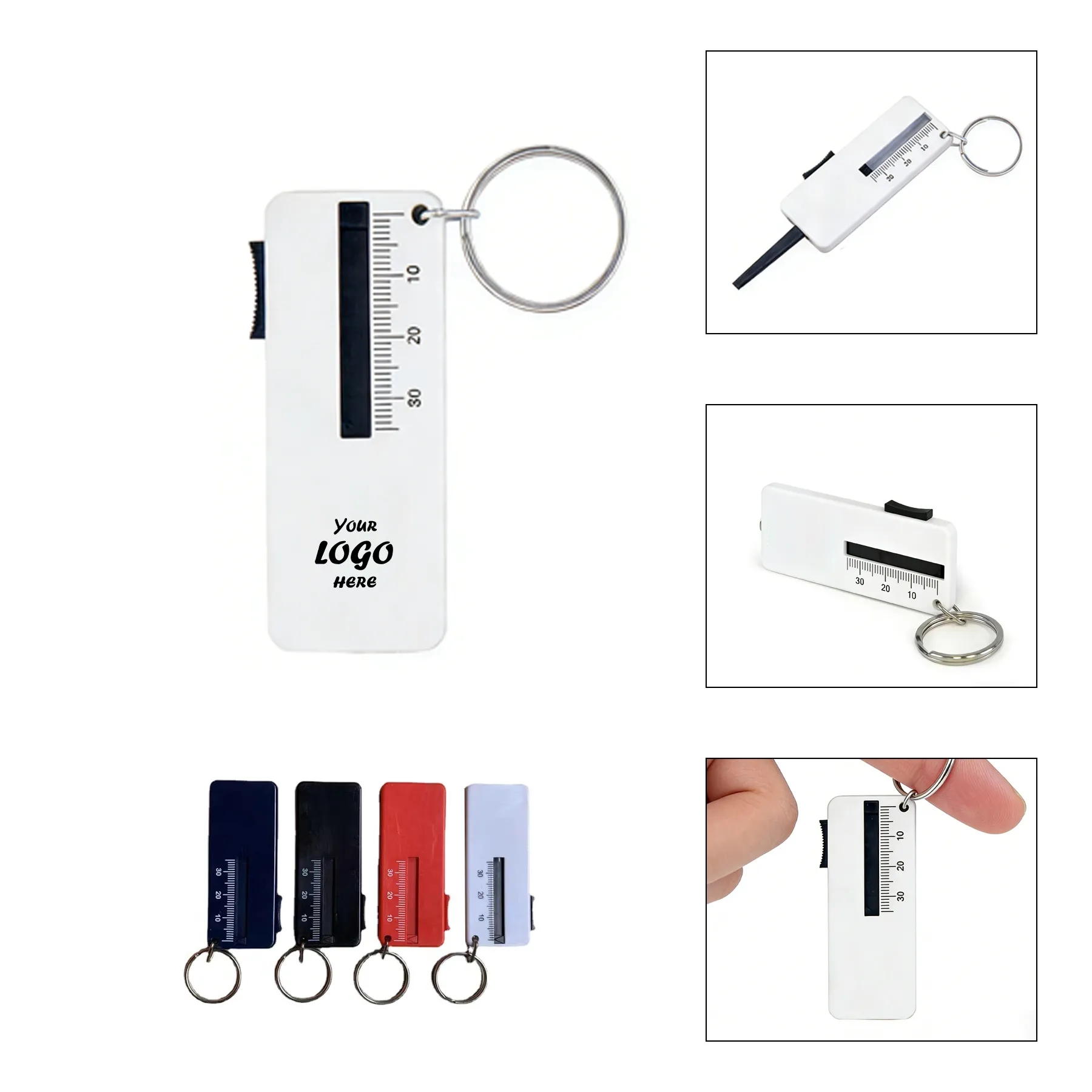 Compact Keychain Tire Gauge For Cars Bikes And Travel