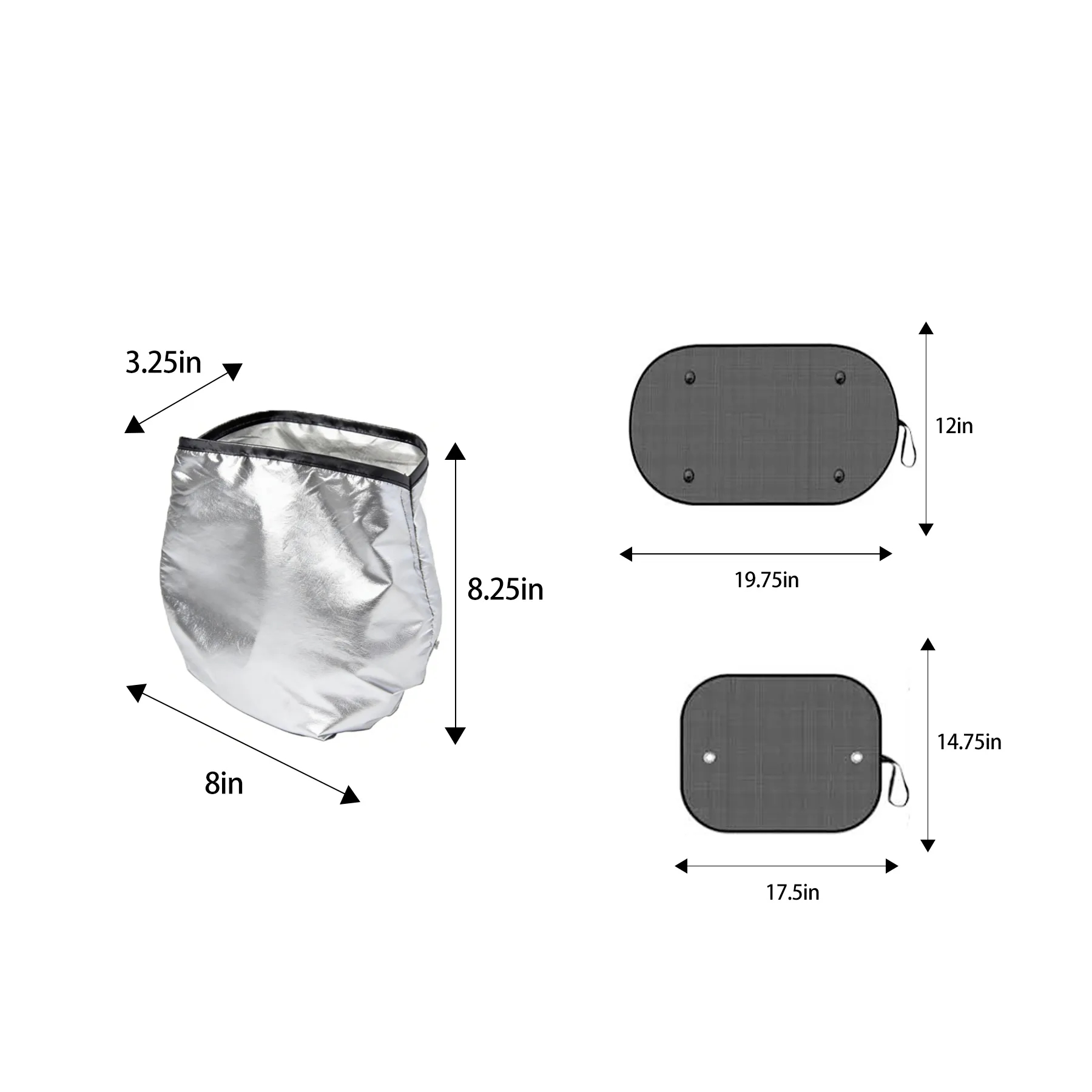 Umbra 4 Piece Car Sun Shade Set With Storage Pouch - Image 2