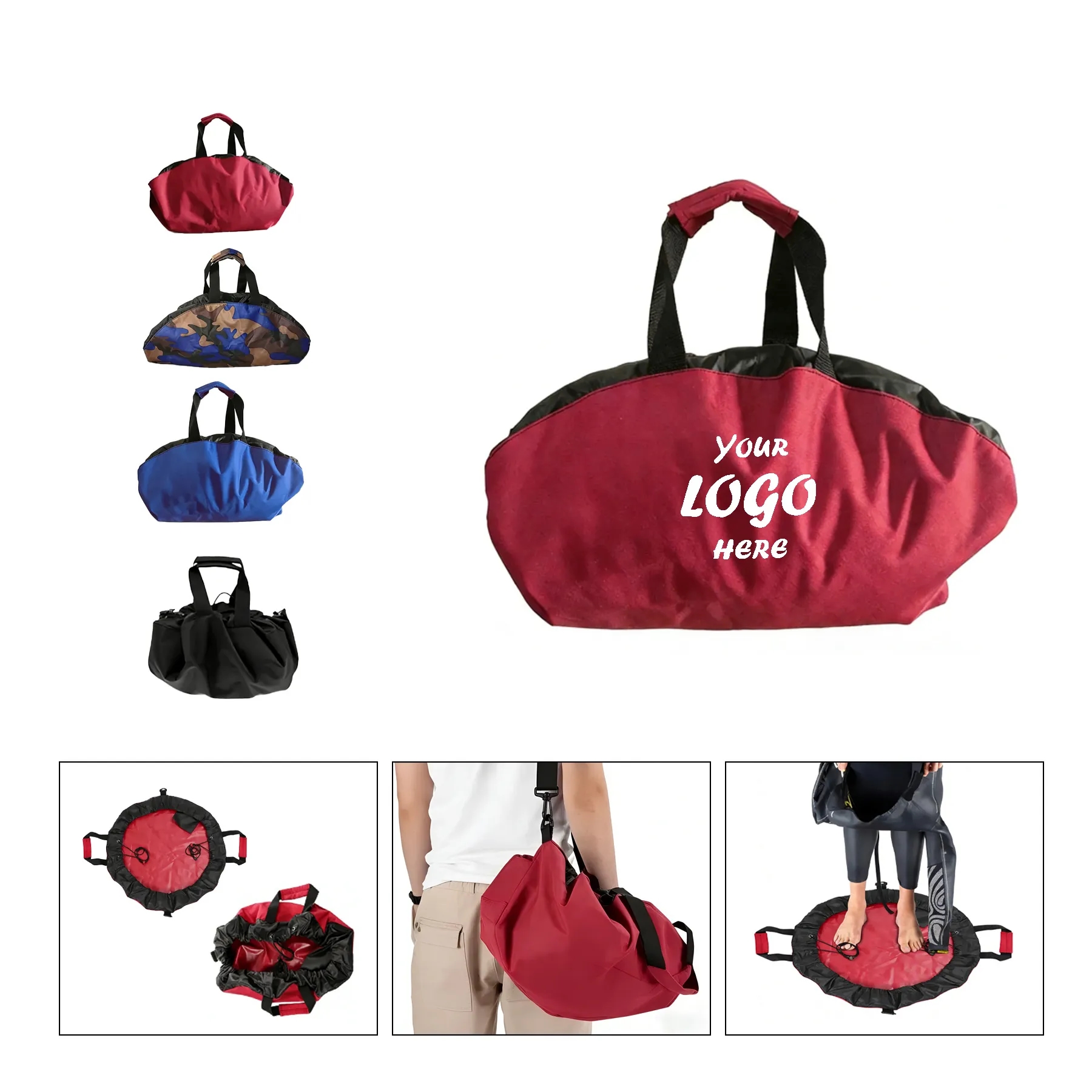 Portable Waterproof Wetsuit Changing Mat Drawstring Bag