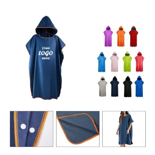 Quick Dry Microfiber Beach Surf Changing Poncho Towel