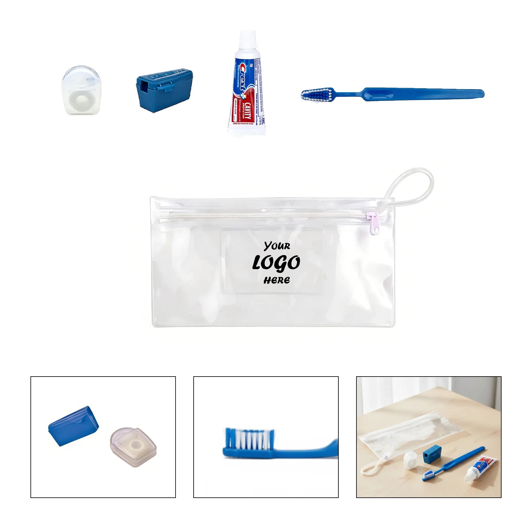 Adult Travel Dental Hygiene Essentials Toothbrush Kit