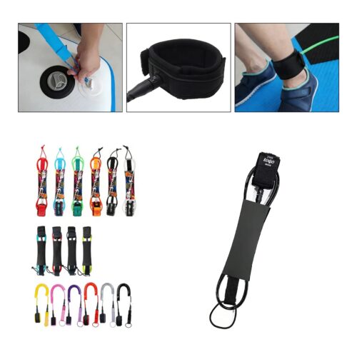 Premium Surfboard Leash With Padded Ankle Cuff Strap