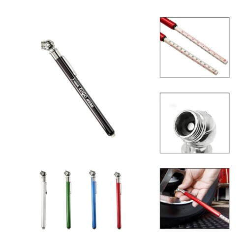 High Pressure Aluminum Tire Gauge With Metal Clip