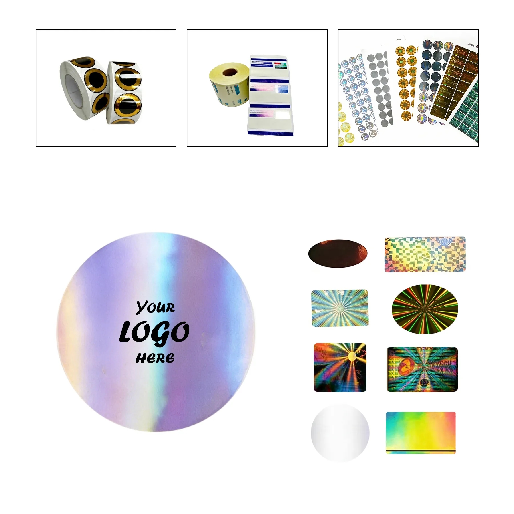 Custom Hologram Tamper Proof Labels With QR Code Option