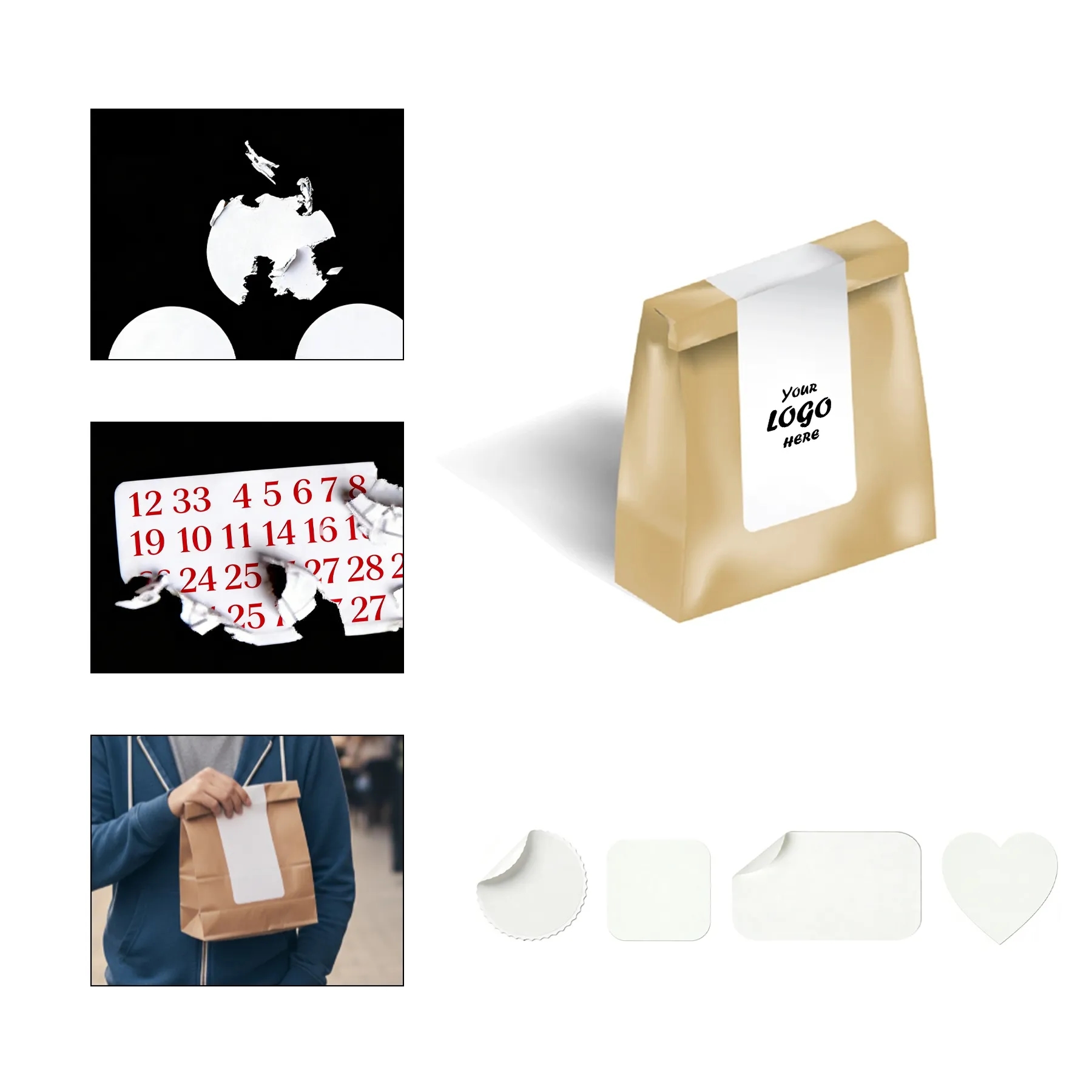 Custom Tamper-Evident Food Delivery Seal Stickers