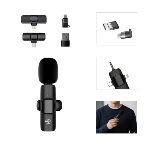Wireless Lavalier Microphone Set With Noise Reduction
