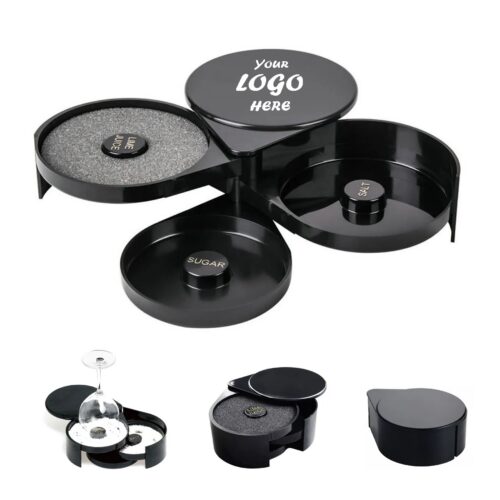 3-Tier ABS Glass Rimmer For Salt Sugar Garnish Bar