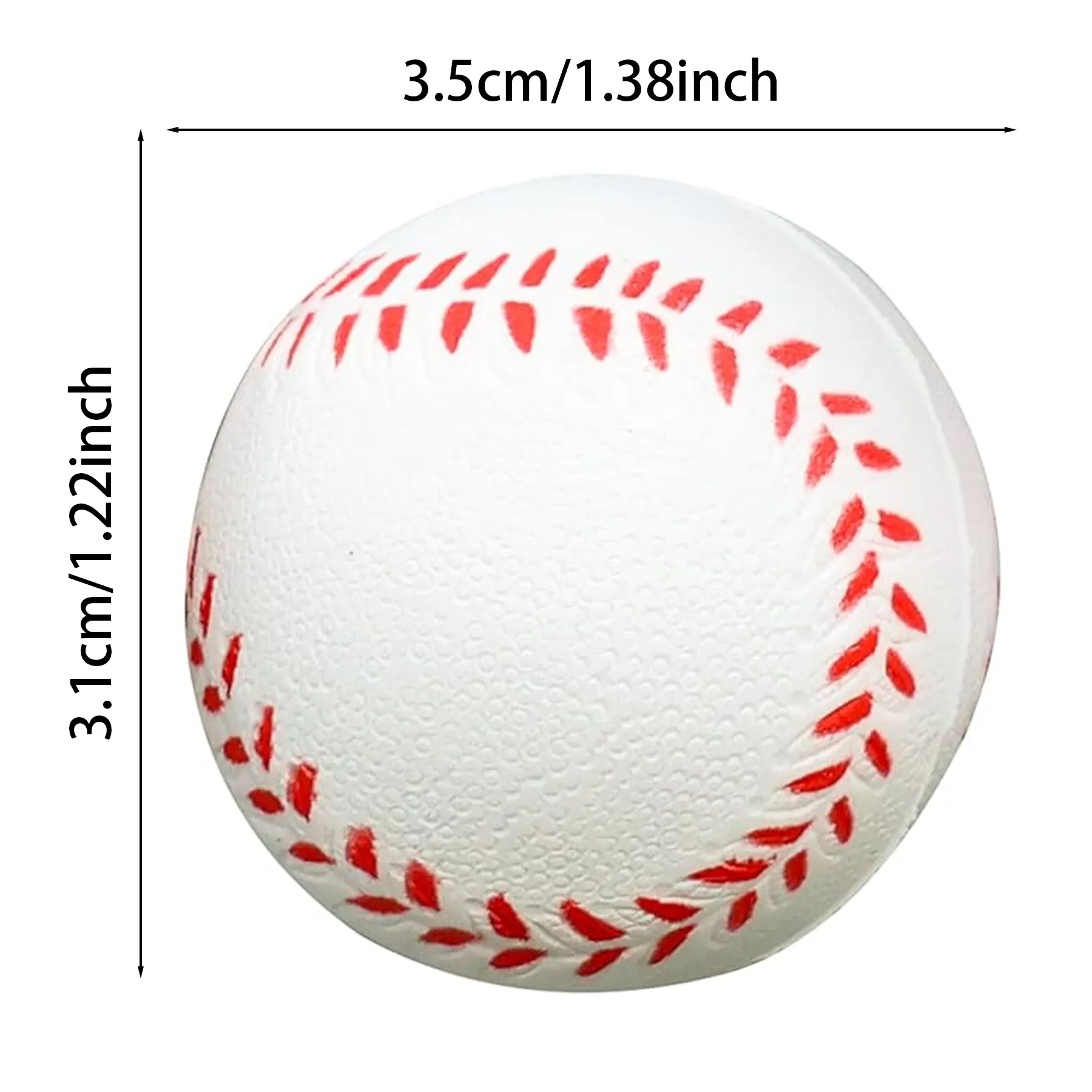 2.5" PU Baseball Stress Ball With Custom Logo Print - Image 2