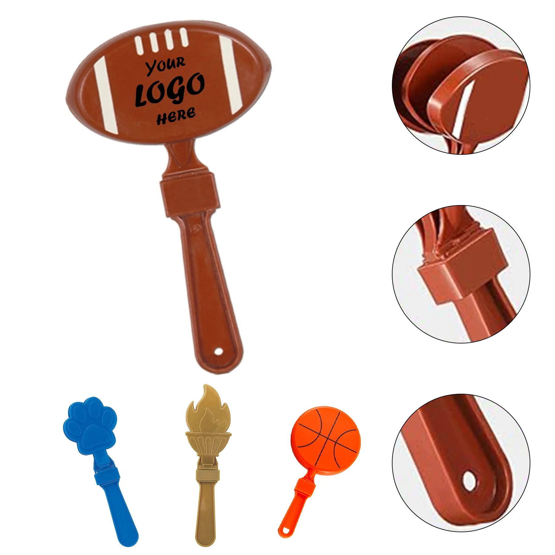 7" Football Clapper Cheering Noisemaker