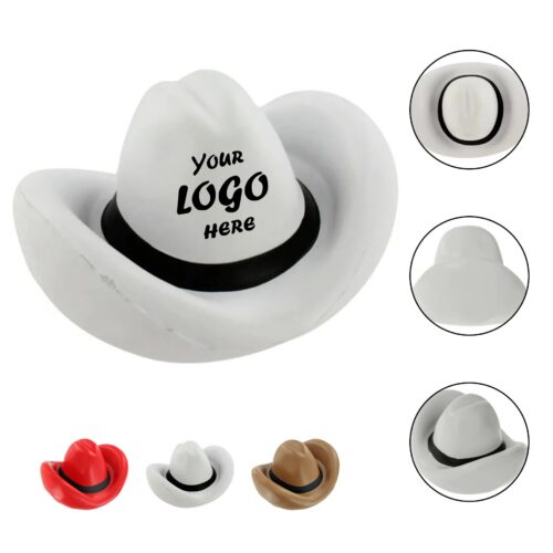 PU Foam Pad Print Cowboy Hat Stress Reliever