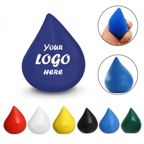 PU Foam Pad Print Water Drop Stress Reliever
