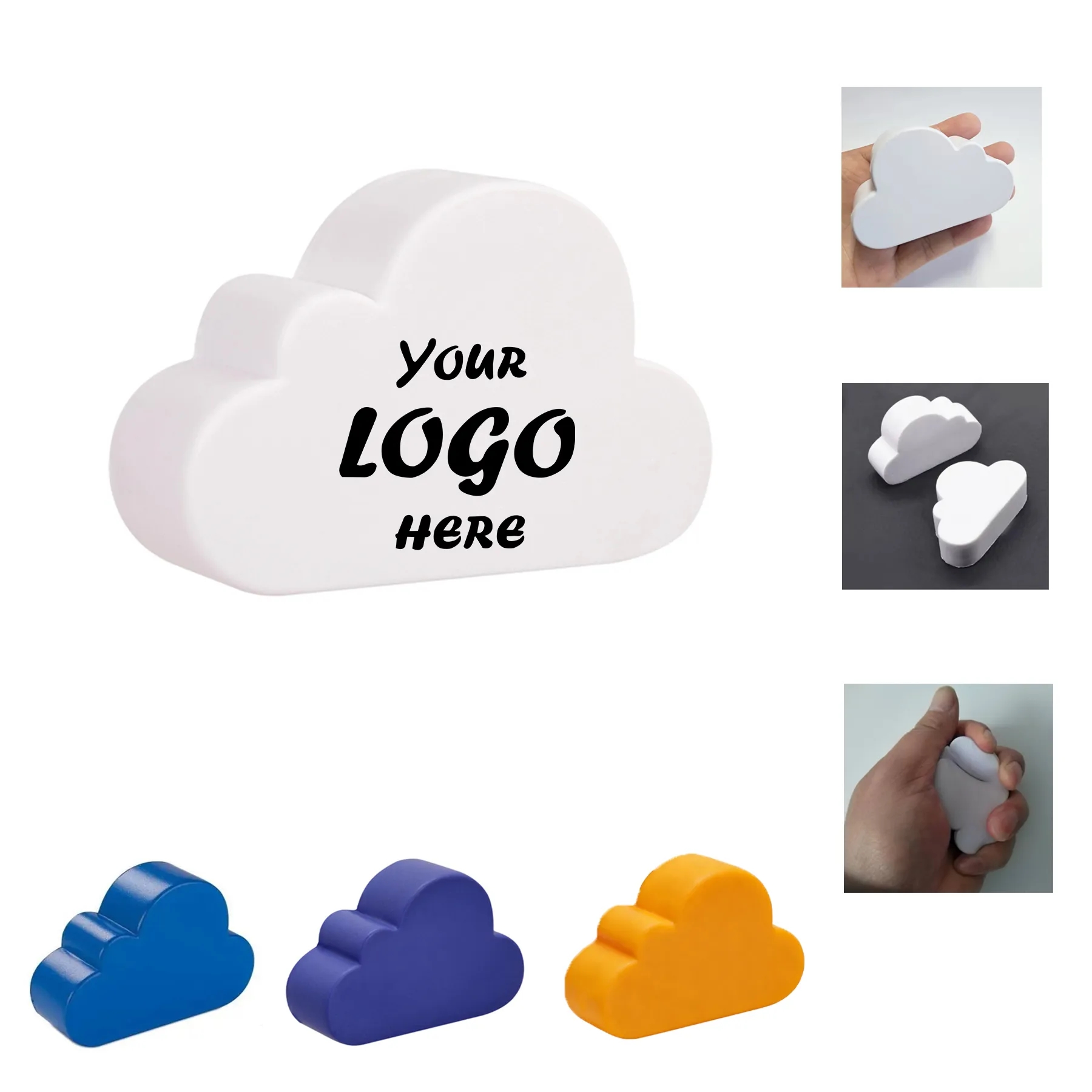 PU Foam Pad Print Cloud Shape Stress Reliever