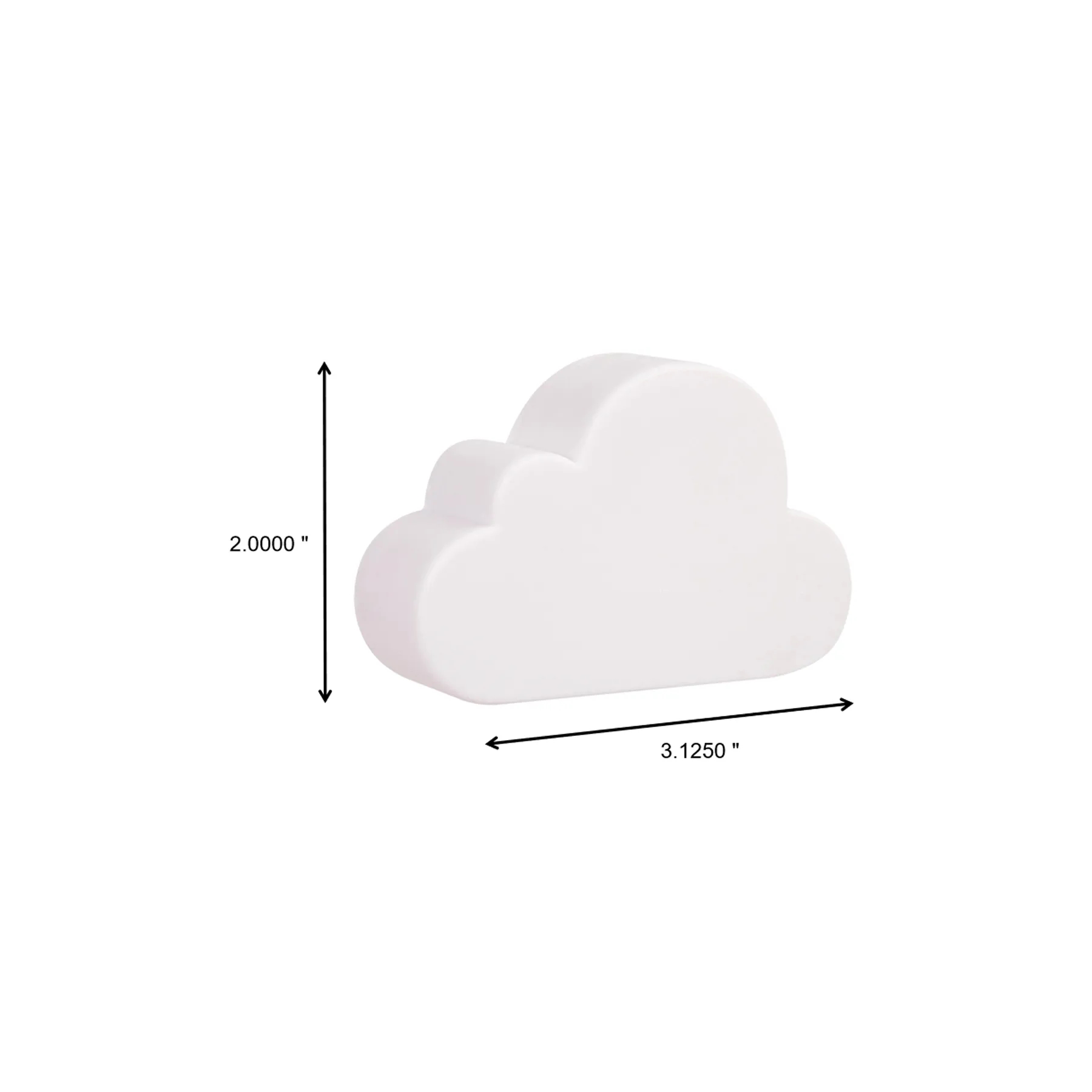 PU Foam Pad Print Cloud Shape Stress Reliever - Image 2