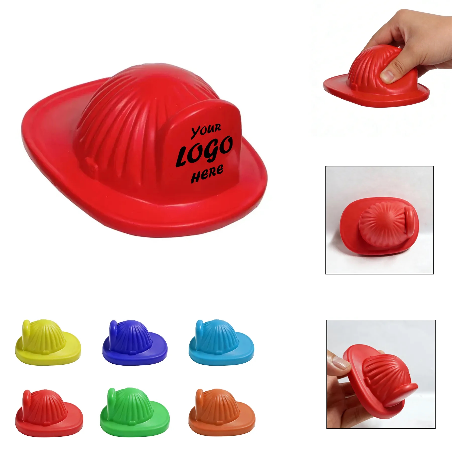 Custom Fire Helmet Stress Reliever Foam Safety Promo