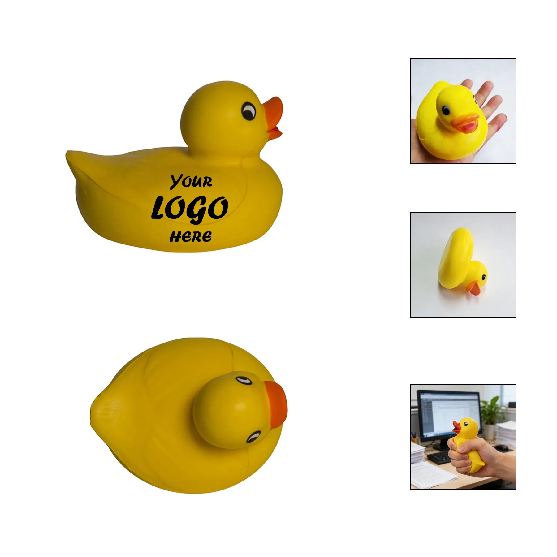 Custom Rubber Duck Stress Reliever Fun Promo Gift
