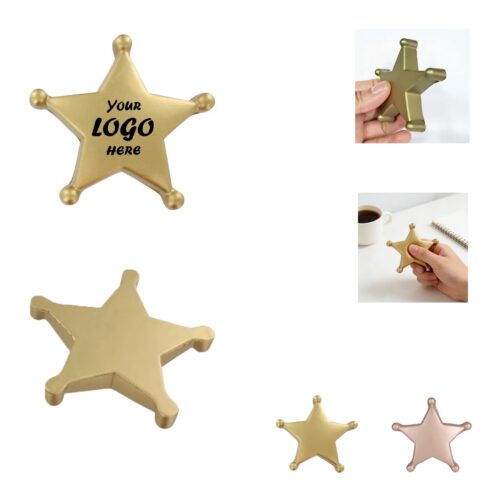 Custom Sheriff Badge Stress Reliever Safety Gift