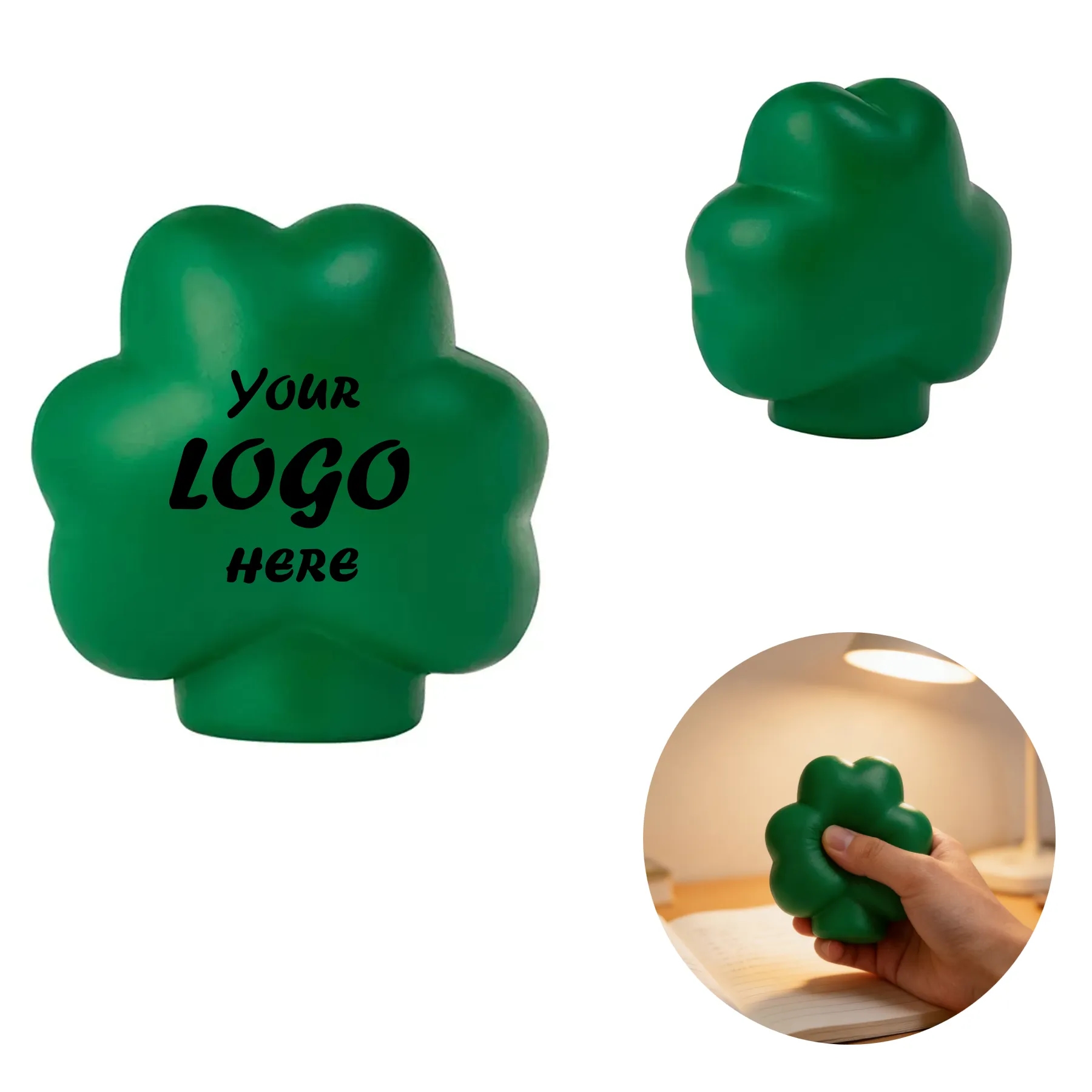 Custom Clover Stress Reliever Lucky Promo Foam Gift