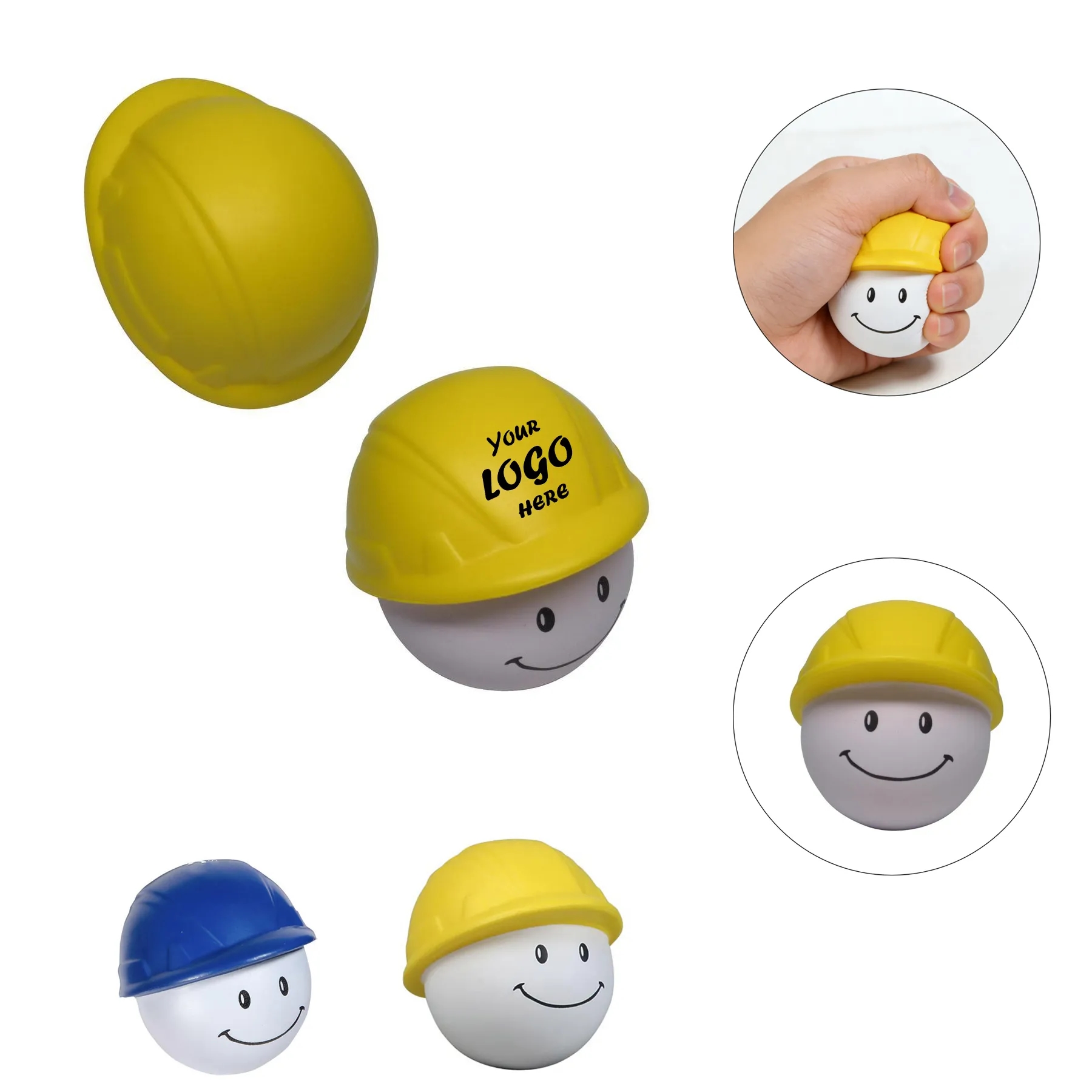 Custom Safety Promo Hard Hat Mad Cap Stress Reliever