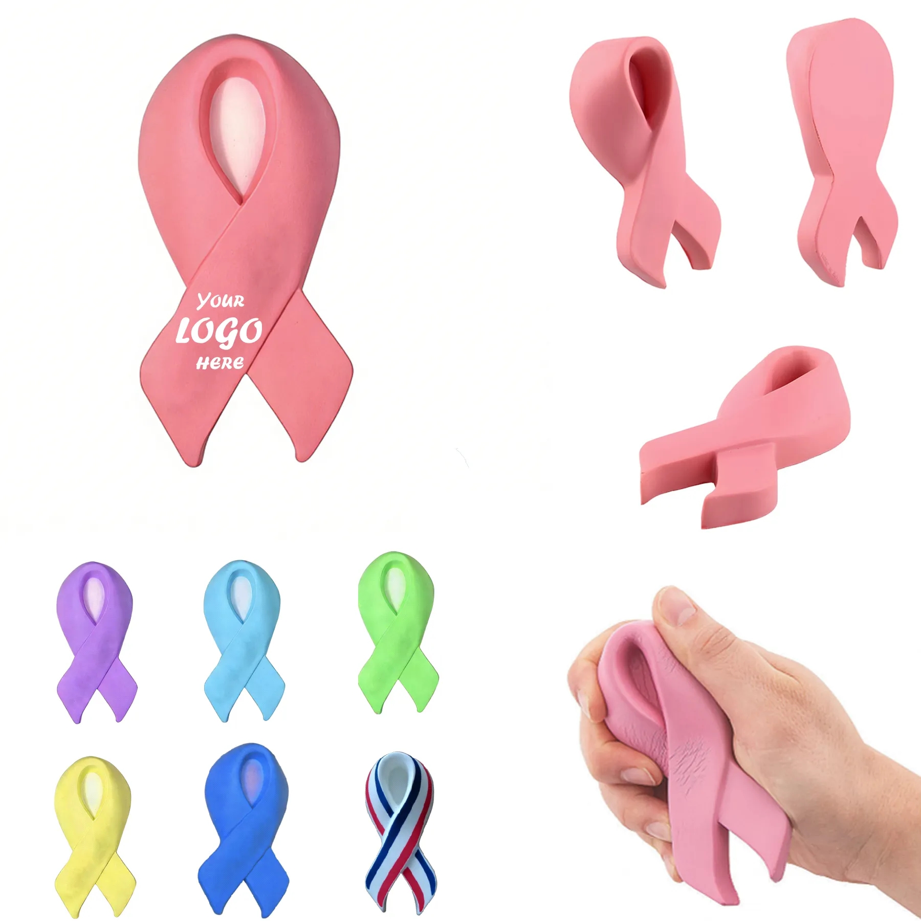 Custom Awareness Ribbon Stress Reliever Gift