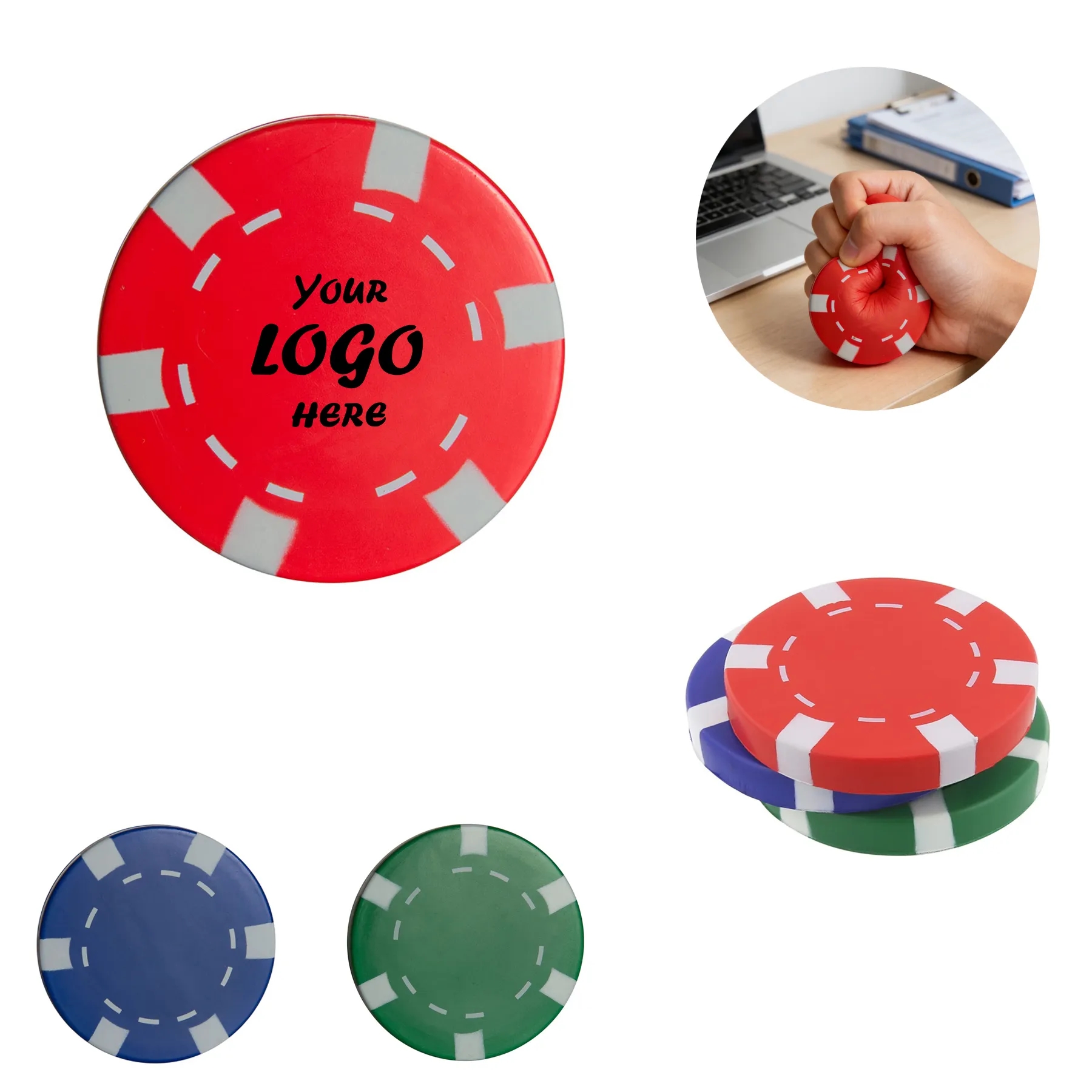 Custom Casino Chip Stress Reliever Event Promo Gift
