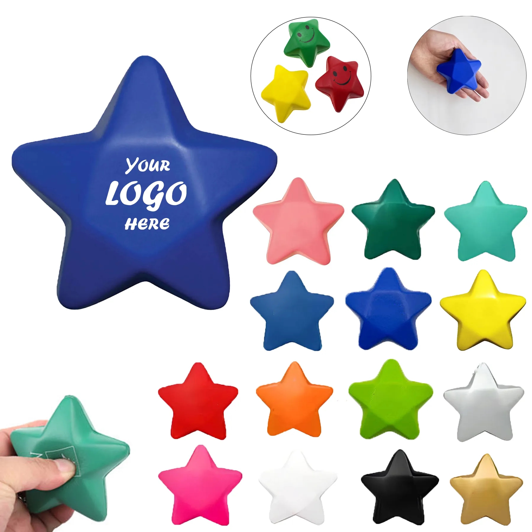 Five Point Star Foam Stress Reliever Promotional Toy